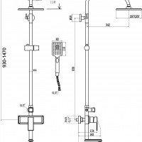 Savol S-600108T Душевая система - комплект со смесителем (хром)