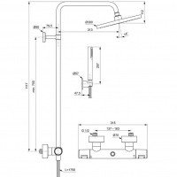 Ideal Standard CERATHERM T25 BC748XG Душевая система с термостатическим смесителем (матовый черный)