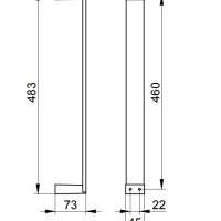 Keuco Edition 11 11170130000 Вертикальный держатель для полотенца 48 см (хром черный шлифованный)