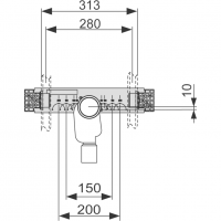 TECE Profil 9020034 - Установочный комплект для монтажа раковины с сифоном