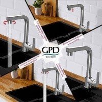 GPD Pedra MES160 Высокий смеситель для кухни с вытяжным изливом (хром)