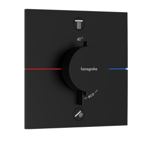 Hansgrohe ShowerSelect Comfort E 15578670 Термостатический смеситель для ванны - внешняя часть (чёрный матовый)