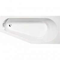 Акриловая ванна ALPEN Tigra 170 R a00611, гарантия 10 лет, асимметричная форма, объём 225 литров, цвет - euro white (европейский белый)