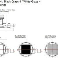 PESTAN Standard White Glass 4 13000096 Душевой трап 150*150 мм - готовый комплект для монтажа с декоративной решёткой (белое стекло | хром глянцевый)
