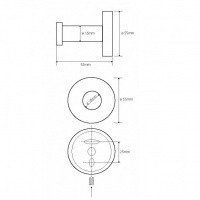 Bemeta Neo 104106065 Крючок для халатов цилиндрический (хром)