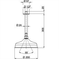 Cisal Shower DS01341021 Верхний душ ∅ 200 мм (хром)