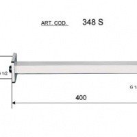 Remer 348S40 Кронштейн для верхнего душа 400 мм (хром)