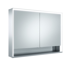 Keuco Royal Lumos 14304171304 Зеркальный шкаф с подсветкой 100*74 см (алюминий)