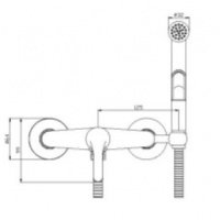 Rossinka Y Y25-52 Гигиенический душ в комплекте со смесителем (Хром)