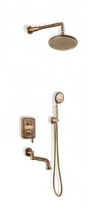 Bronze de Luxe WINDSOR 10137R Душевая система в комплекте со смесителем (Бронза)
