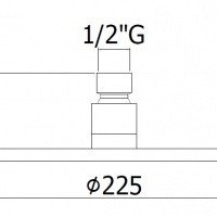 Paffoni Master ZSOF074ST Верхний душ Ø 225 мм (нержавеющая сталь матовая)