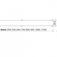 AlcaPlast GL1204-850 Дизайн-решётка для душевого трапа 850 мм (чёрное стекло)