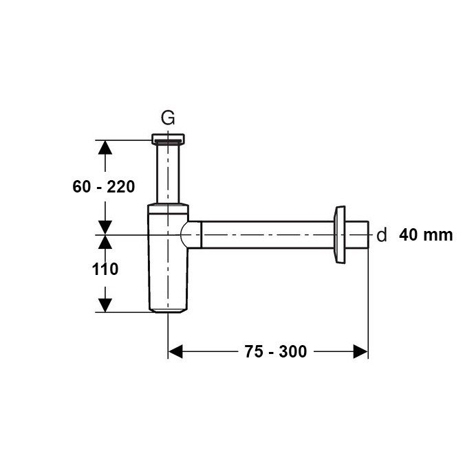 GEBERIT 151.035.21.1 - Сифон для раковины (хром), купить в интернет ...