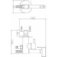 ESKO SMH05 Гигиенический душ - комплект со смесителем (хром)