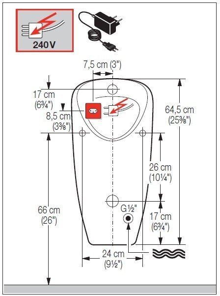 Laufen Caprino Plus 8.4206.5.000.401.1 Писсуар подвесной под внутренний ...