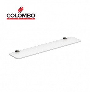 Colombo Design PLUS W4916.GM - Стеклянная полка для ванной комнаты 60*12 см (графит шлифованный)