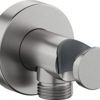 Duravit Shower UV0630009070 Подключение для душевого шланга | с держателем лейки (сталь матовая)