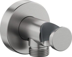 Duravit Shower UV0630009070 Подключение для душевого шланга | с держателем лейки (сталь матовая)