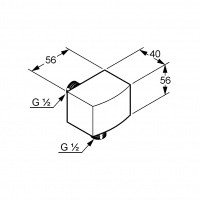 KLUDI JOOP! 555410500 - Подключение для душевого шланга (хром)