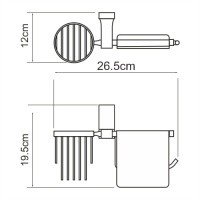 WasserKRAFT Lopau K-6059 Держатель для туалетной бумаги с держателем освежителя воздуха (хром)