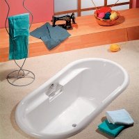 Акриловая ванна ALPEN Toscana 190 23111, гарантия 10 лет, овальная форма, объём 400 литров, цвет - euro white (европейский белый)