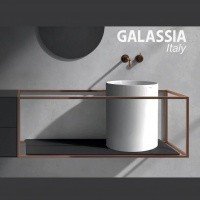 Galassia CORE 7305 - Раковина накладная на столешницу Ø 37 см (цвет: белый глянцевый)