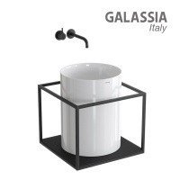 Galassia CORE 7305 - Раковина накладная на столешницу Ø 37 см (цвет: белый глянцевый)