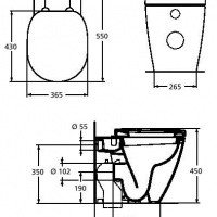 Ideal Standard Connect E803401 Унитаз напольный