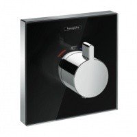 Термостатический смеситель для душа 15734600 Hansgrohe ShowerSelect Glass (черный, хром)