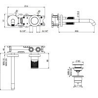 GATTONI MD MD150/22C0 Настенный смеситель для раковины (хром)