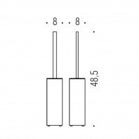 Colombo Design LOOK B1606.GL - Ершик для унитаза | напольный Graphite (Графит полированный)