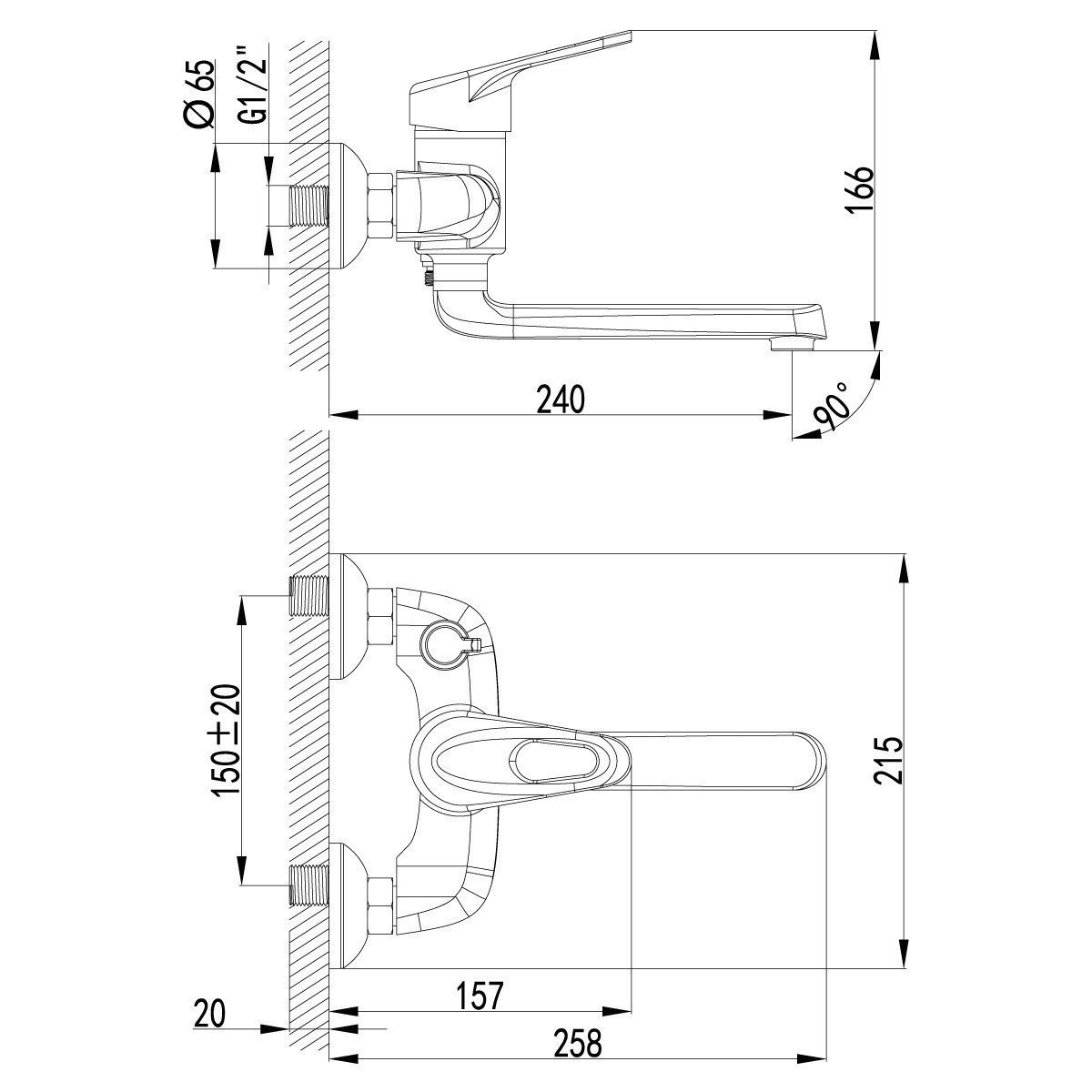 Lemark Luna LM4114C - Смеситель для ванны с поворотным изливом (Хром ...