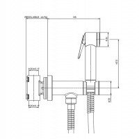 Bossini Paloma Flat E37011B.070 Гигиенический душ - комплект с прогрессивным смесителем (никель матовый)