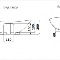 CeramaLux N 7025 Раковина накладная на столешницу 66*44 см (белый)