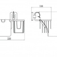 Savol Серия 64 S-L06451 Держатель для туалетной бумаги с держателем освежителя воздуха (бронза)