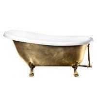 BelBagno BB04-ORO/BIA BelBagno BB04-BRN/BIA отдельностоящая, акриловая ванна на ногах, цвет золото.