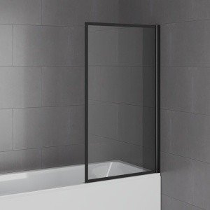 PAINI Screen WT80F Шторка для ванны 800*1400 мм (черный матовый | стекло)
