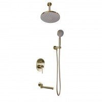 Bronze de Luxe Scandi 14582/1BR Душевая система с функцией наполнения ванны - комплект со смесителем (бронза)