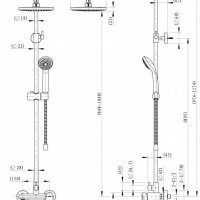 Bravat Opal С F9125183CP-A1-RUS Душевая колонна со смесителем для душа (Хром)