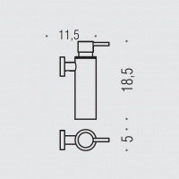 Colombo Design PLUS W4981.GM - Дозатор для жидкого мыла 150 мл (Графит шлифованный)