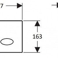 Creavit Spa GP7002.02 Накладная панель смыва для унитаза (чёрный глянцевый)