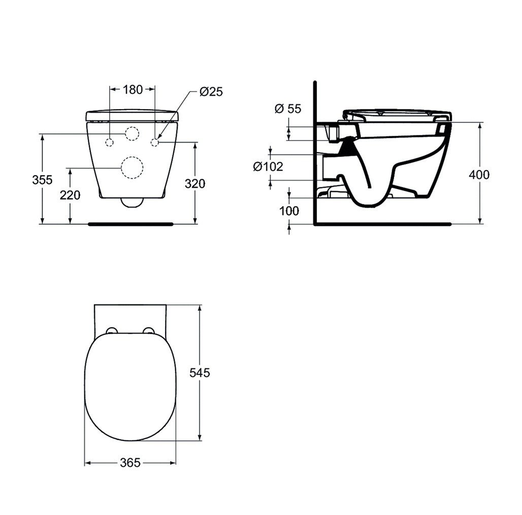 IDEAL STANDARD Connect E803501 - Подвесной унитаз 54*36 см (белый ...