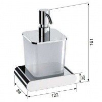 REMER Lounge LN13CR Дозатор для жидкого мыла подвесной (матовое стекло | хром)