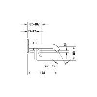 Duravit C.1 C11070003010 Настенный смеситель для раковины (хром)