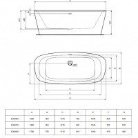 E306601 Ideal Standard Dea Ванна акриловая (евробелый)