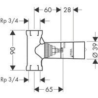 Axor 16970180 Внутренний механизм запорного вентиля