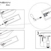 Kerasan 754391 Механизм смыва для низкого бачка с боковой ручкой