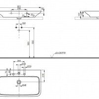 Раковина LW10416G TOTO MH 80х45 см, в магазине сантехники Сантехмаг.Ру