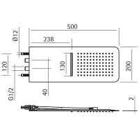 Cisal Xion DS016400D1 Верхний душ 500 х 200 мм