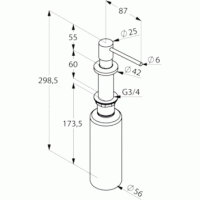 Дозатор для мойки 1216005-00 Kludi Standard для жидкого моющего средства